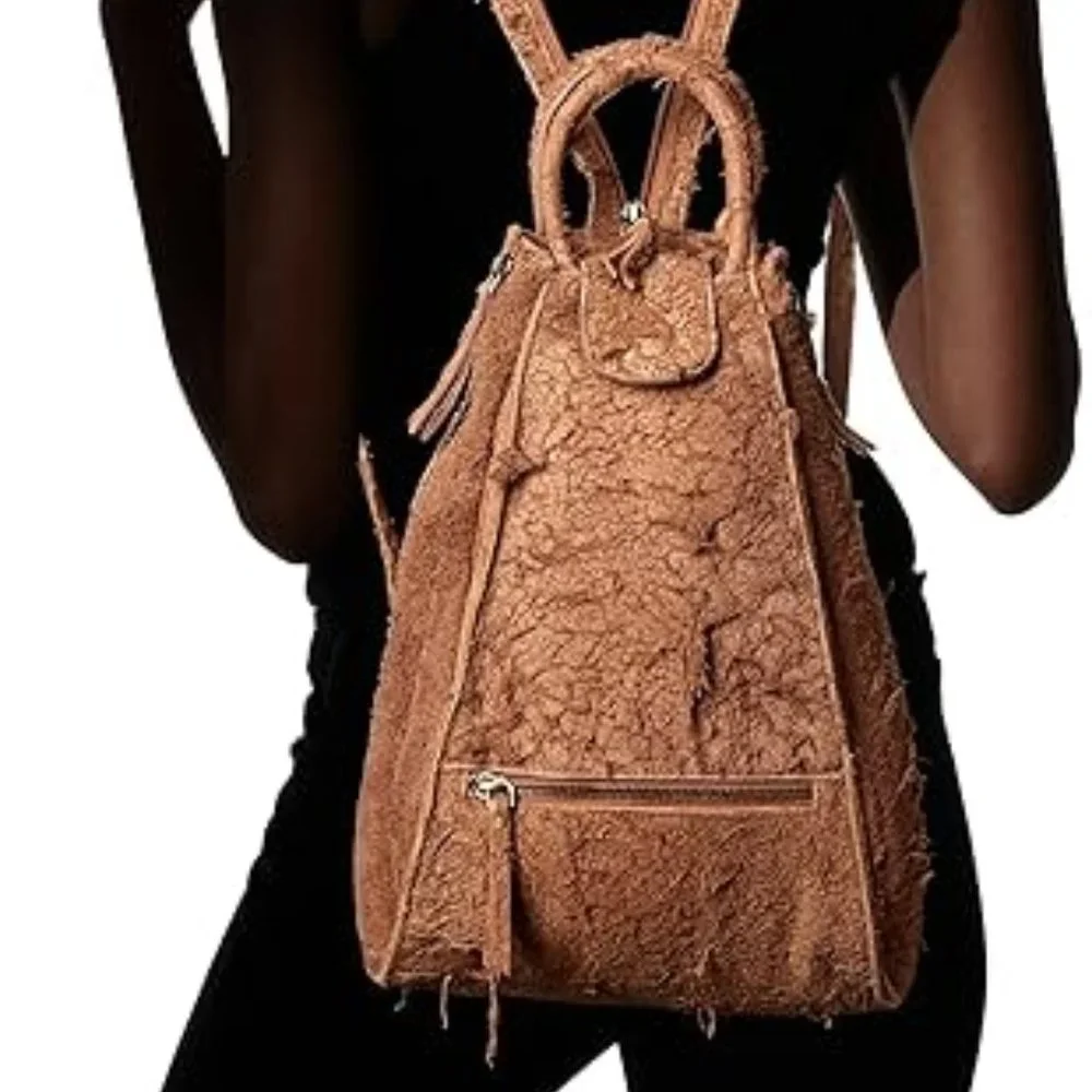 Latico Clarkson Shredded Suede Leather Backpack